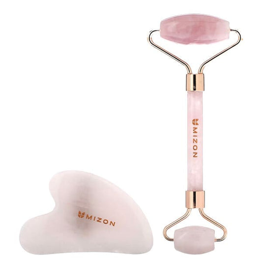 FACIAL MASSAGE ROLLER AND GUA-SHA SET