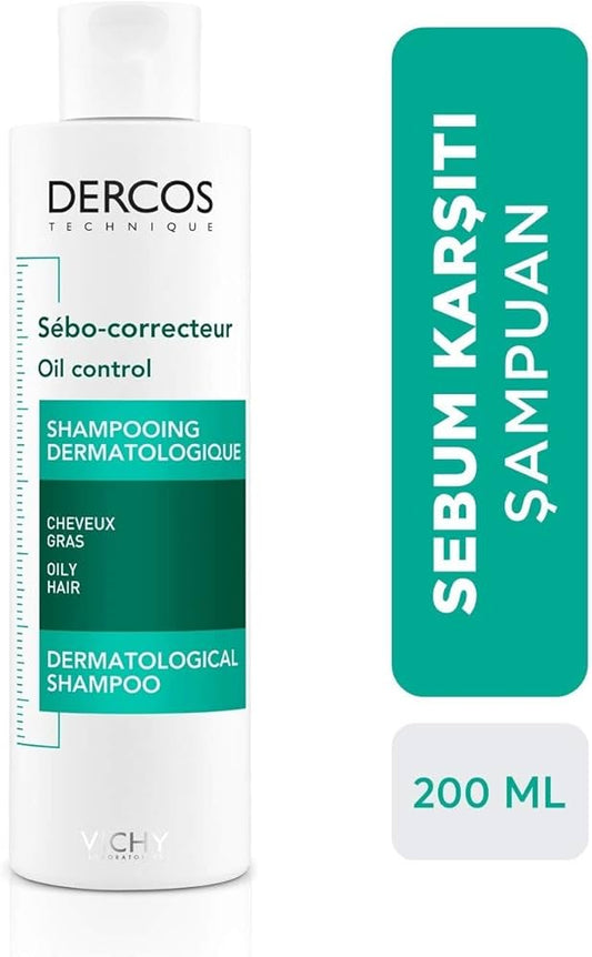 VICHY DERCOS OIL CONTROL SHAMPOO 200ML