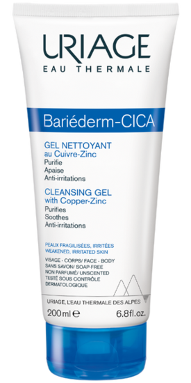 Bariederm Cica Gel Nettoyant T 200ml